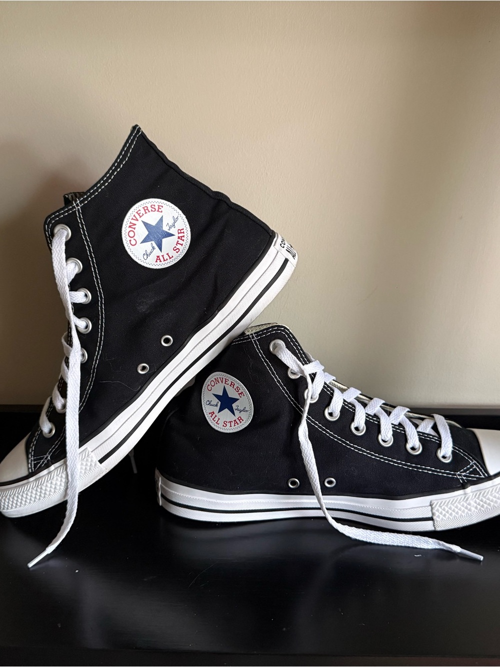 Converse Chuck Taylor All Star Black High Top Sneakers Men 10 Women 12